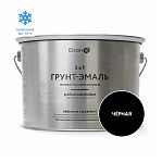 Грунт-эмаль по ржавчине Elcon 3 в 1, быстросохнущая, матовая, черная 10 кг