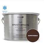 Грунт-эмаль по ржавчине Elcon 3 в 1 быстросохнущая, матовая, коричневая, 10 кг