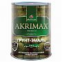 Грунт-эмаль 3в1 Akrimax-Premium, глянцевая, коричневая 1.7 кг