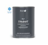 Грунт-эмаль Elcon 3 в 1 для металла, по ржавчине, матовая, графит, 0.8 кг