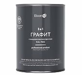 Грунт-эмаль Elcon 3 в 1 по ржавчине, глянцевая, графит RAL 7024, 0.8 кг