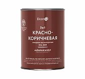 Грунт-эмаль Elcon 3 в 1 по ржавчине, глянцевая, красно-коричневая RAL 3009, 0.8  кг