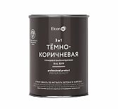 Грунт-эмаль Elcon 3 в 1, для металла, по ржавчине, глянцевая темно-коричневая RAL 8019, 0.8 кг