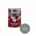 Грунт-эмаль Skladno 3 в 1, по ржавчине, глянцевая, серая, 1.8 кг