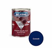 Грунт-эмаль Skladno 3 в 1, по ржавчине, глянцевая, синяя, 0.8 кг