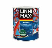 Эмаль Linnimax по ржавчине, шелковисто-матовая, зеленая RAL 6005, 0.75 л