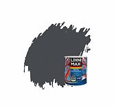 Эмаль Linnimax по ржавчине, шелковисто-матовая, графитовая серая RAL 7024, 0.75 л