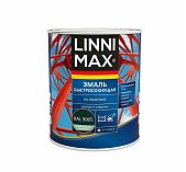 Эмаль Linnimax по ржавчине, шелковисто-матовая, черная RAL 9005, 0.75 л