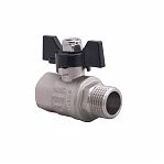 Кран шаровой Gappo G225.04 1/2", ВН-НР, бабочка из алюминия