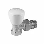 Клапан Giacomini R5TG ручной, угловой, 1/2", 1/2", ВН, латунь, хромированный, отвод герметичный