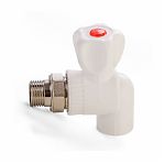  Кран для радиатора ПП угловой Frap F142.2004 PPR GRL20х1/2" НР белый