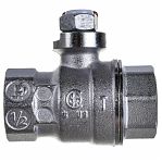 Кран шаровой Giacomini R850 полнопроходной 1 1/2" ВВ ручка-рычаг красный, латунь, хромированный