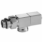 Набор дизайн-вентилей Royal Thermo Cube, осевых (хром) 1/2"