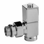 Набор дизайн-вентилей Royal Thermo Cube, угловых (хром) 1/2"
