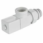 Набор дизайн-вентилей Royal Thermo Cube, осевых (белый) 1/2"