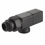 Набор дизайн-вентилей Royal Thermo Cube, осевых (черный) 1/2"