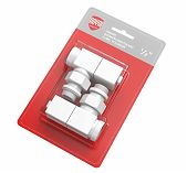 Набор дизайн-вентилей Royal Thermo Cube, угловых (белый) 1/2"
