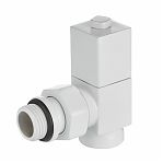 Набор дизайн-вентилей Royal Thermo Cube, угловых (белый) 1/2"