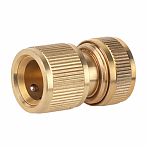 Соединитель Grinda 3/4" с автостопом, латунный
