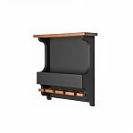 Винная полка WINE & GLASSES 140х500х510мм шпон береза черная