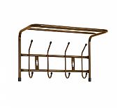Вешалка настенная с полкой "Nika" 4 крючка 40x27x24см 37609