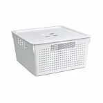 Коробка для хранения квадратная Лофт с крышкой 11л 290х290х151 Виолет