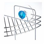 Полка для ванной угловая Рыжий кот Бриллиант трехъярусная, 19x19x40 см