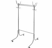 Вешалка напольная гардеробная Nika ВГ90-6/МС, матовая серая 1725х1160х765 мм