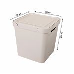 Ящик Econova Luxe пластиковый, с крышкой, светло-бежевый, 286х286х286 мм, 18 л