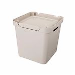 Ящик Econova Luxe пластиковый, с крышкой, светло-бежевый, 286х286х286 мм, 18 л