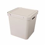 Ящик Econova Luxe пластиковый, с крышкой, светло-бежевый, 286х286х286 мм, 18 л