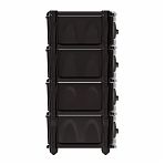 Комод Альтернатива Эконом, пластиковый, 4-х секционный, шоколад 38х48х98 см