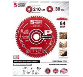 Диск пильный по дереву WOOD WORK 210х30хZ64 27.210.64